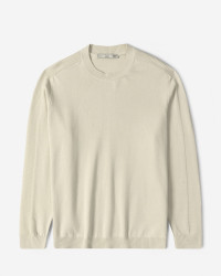 خرید و قیمت پلیور بافت یقه گرد مردانه کرم 24342176