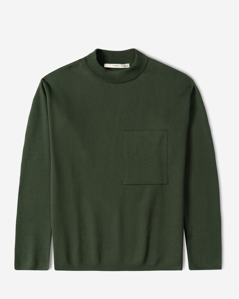 خرید و قیمت پلیور بافت یقه گرد مردانه سبز 24342176