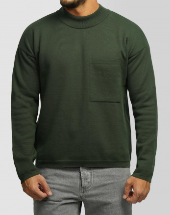 خرید و قیمت پلیور بافت یقه گرد مردانه سبز 24342176