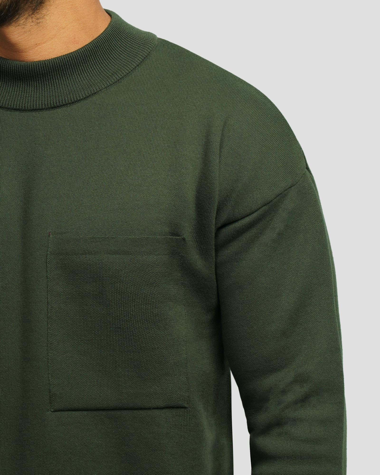 خرید و قیمت پلیور بافت یقه گرد مردانه سبز 24342176