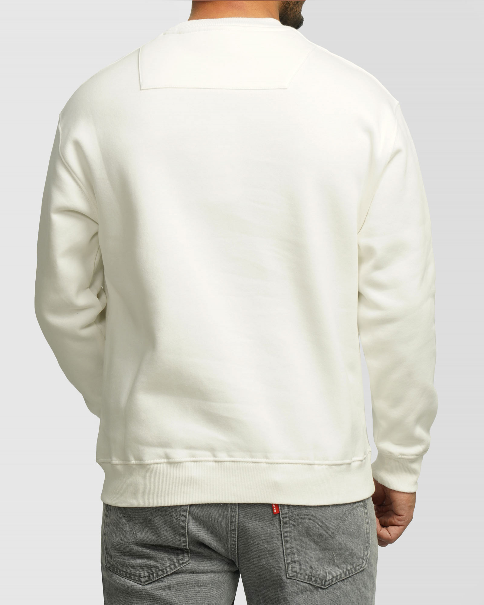 پلیور دورس یقه گرد مردانه سفید 24357274