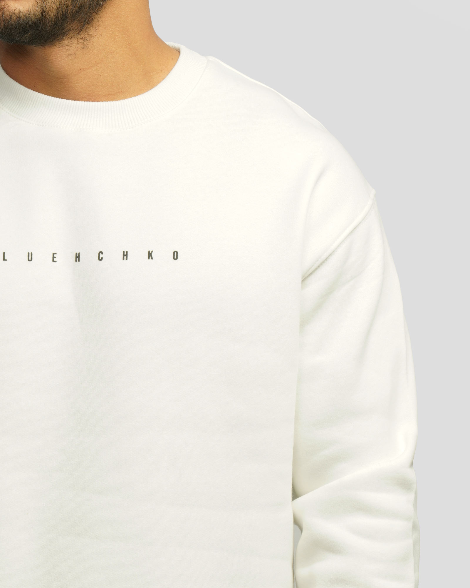 پلیور دورس یقه گرد مردانه سفید 24357274