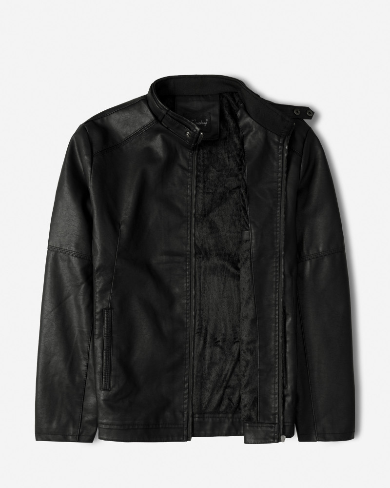 خرید و قیمت کاپشن چرم مردانه مشکی 24316387