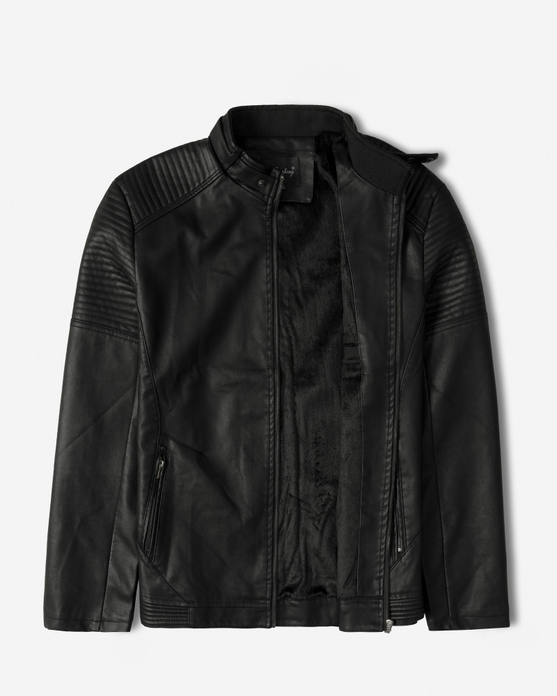 خرید و قیمت کاپشن چرم مردانه مشکی 24316386