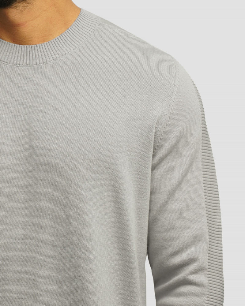 خرید و قیمت پلیور بافت یقه گرد مردانه طوسی 24342176