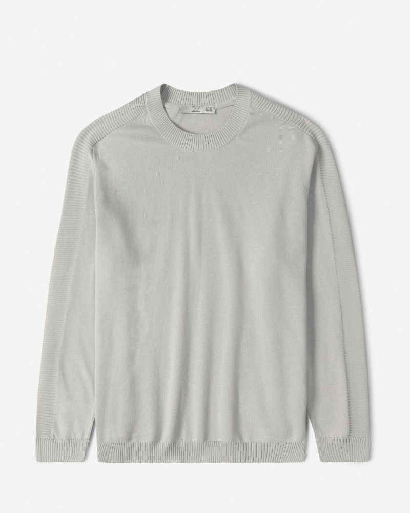 خرید و قیمت پلیور بافت یقه گرد مردانه طوسی 24342176