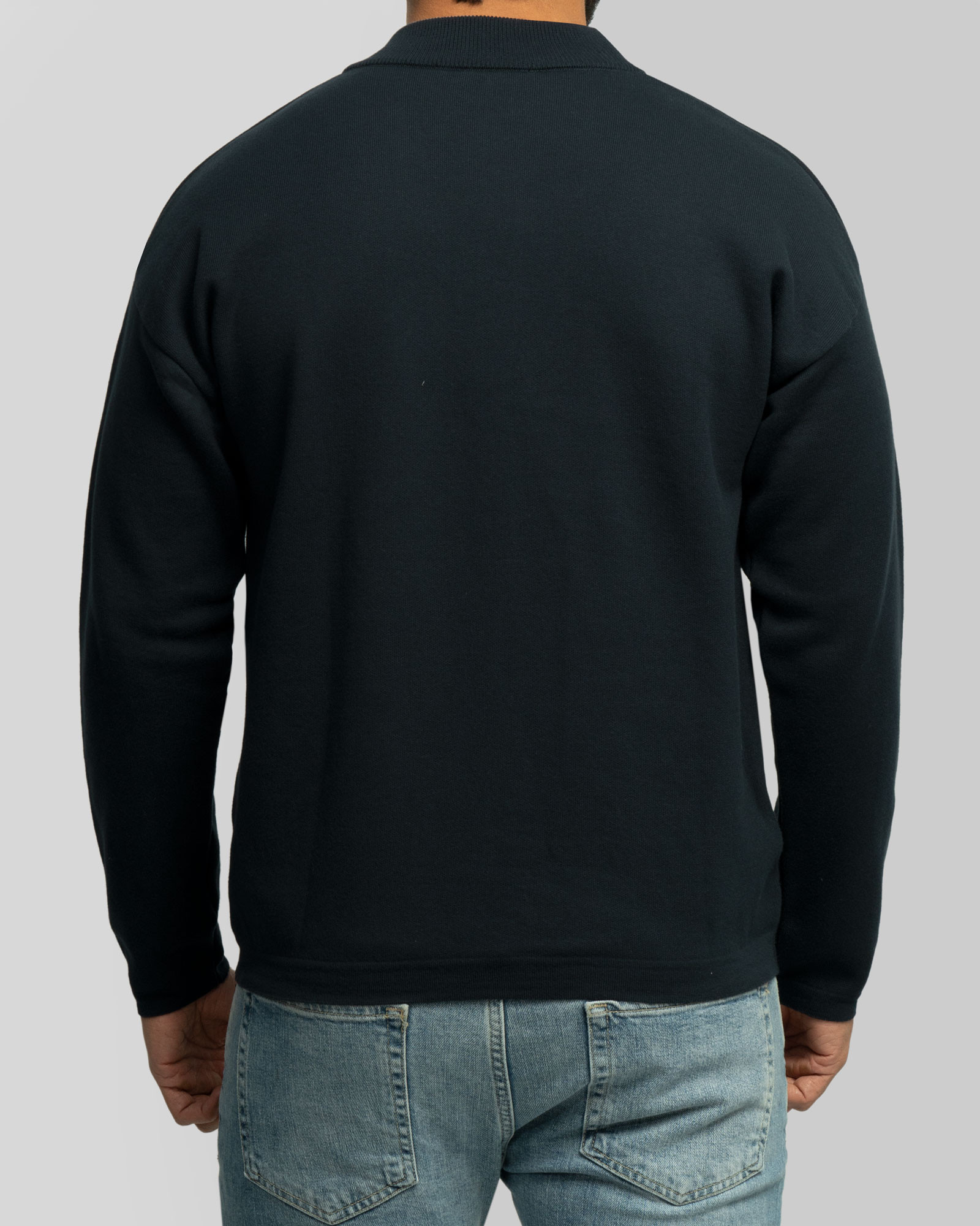 خرید و قیمت پلیور یقه 5 سانت ساده مردانه سرمه ای 24350107