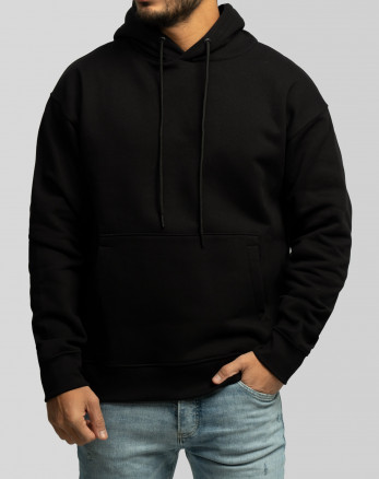 خرید و قیمت هودی کلاه دار ساده مشکی 24371270