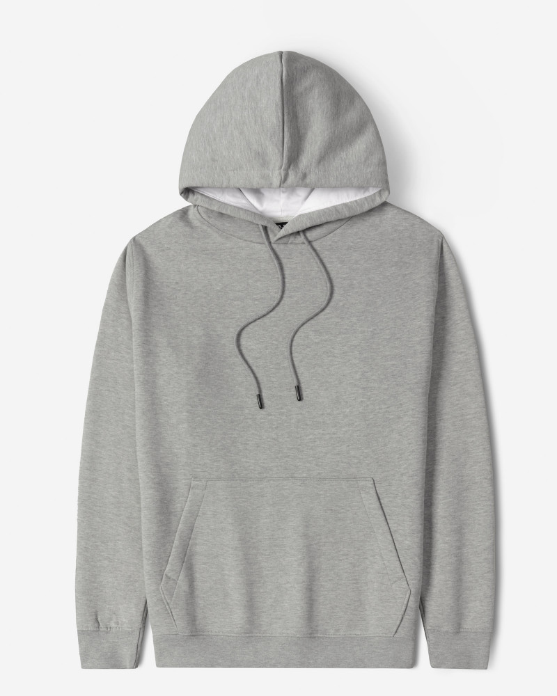 خرید و قیمت هودی کلاه دار ساده طوسی 24371270