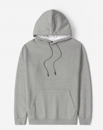 خرید و قیمت هودی کلاه دار ساده طوسی 24371270