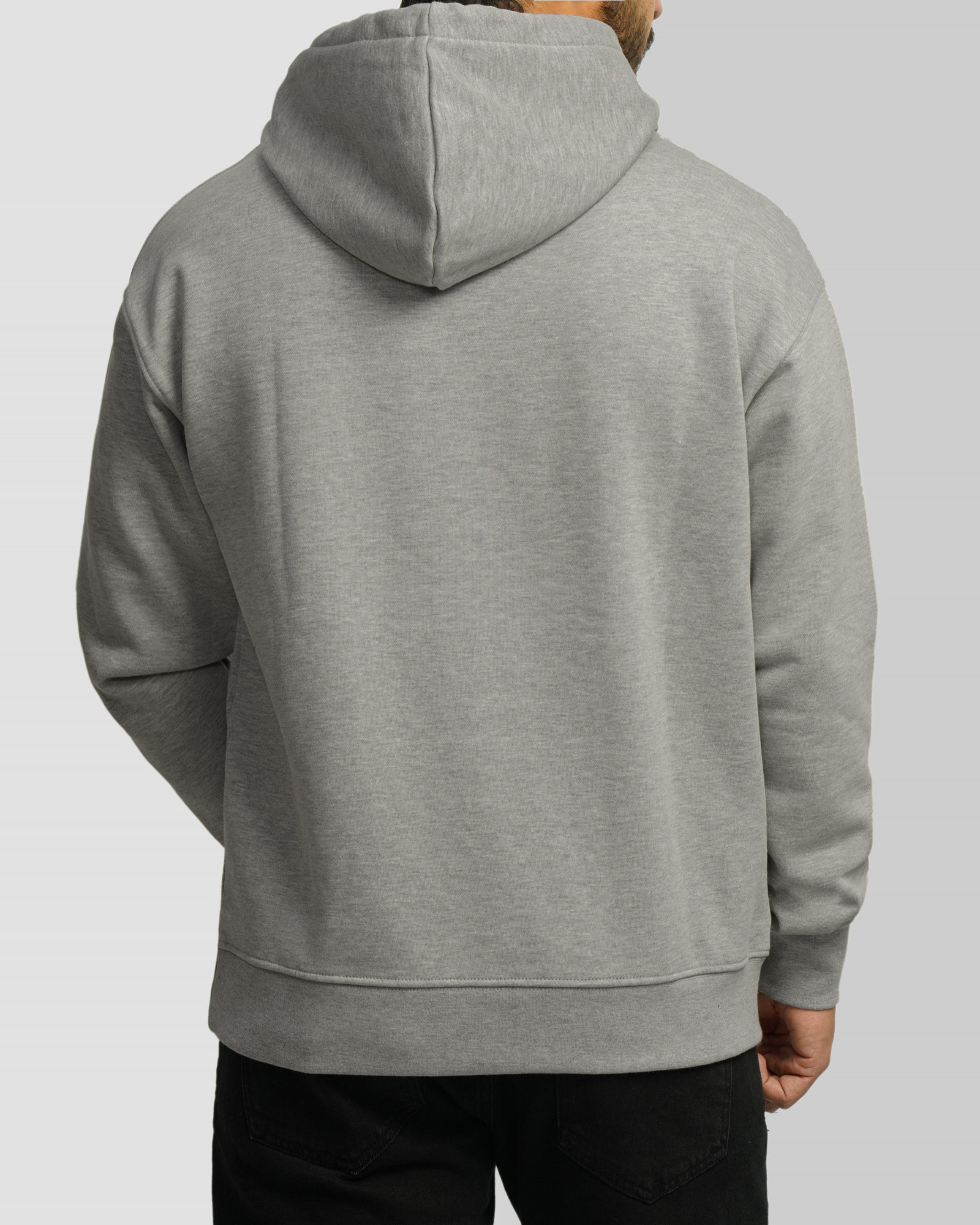 خرید و قیمت هودی کلاه دار ساده طوسی 24371270