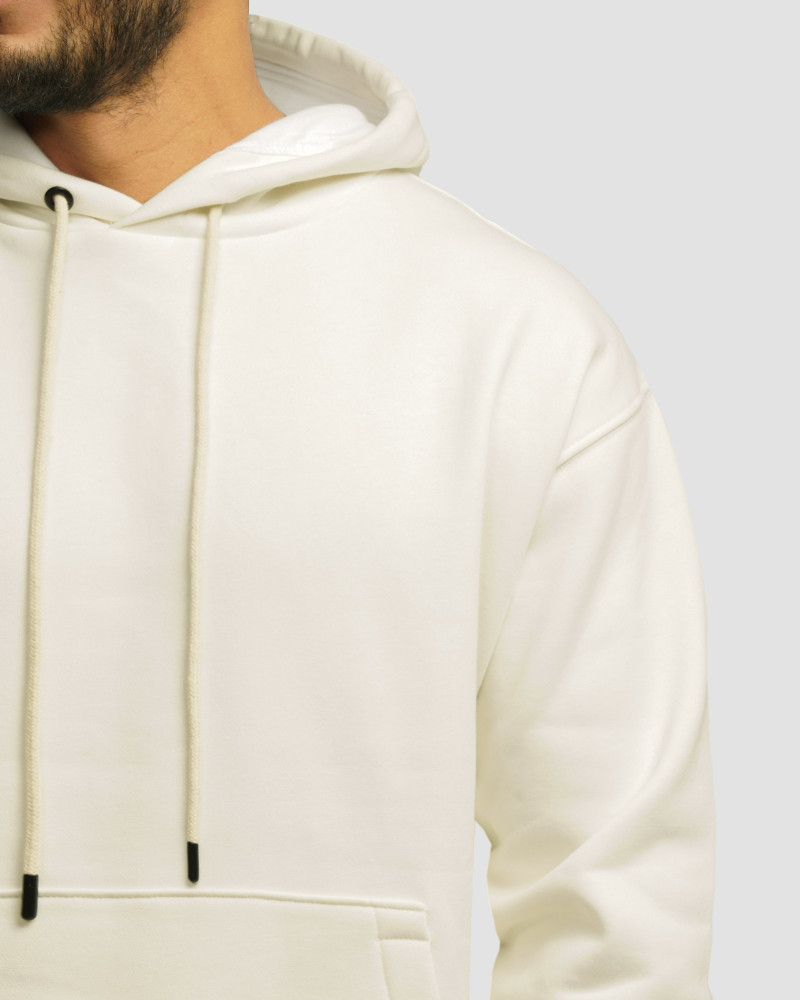 خرید و قیمت هودی کلاه دار ساده شیری 24371270