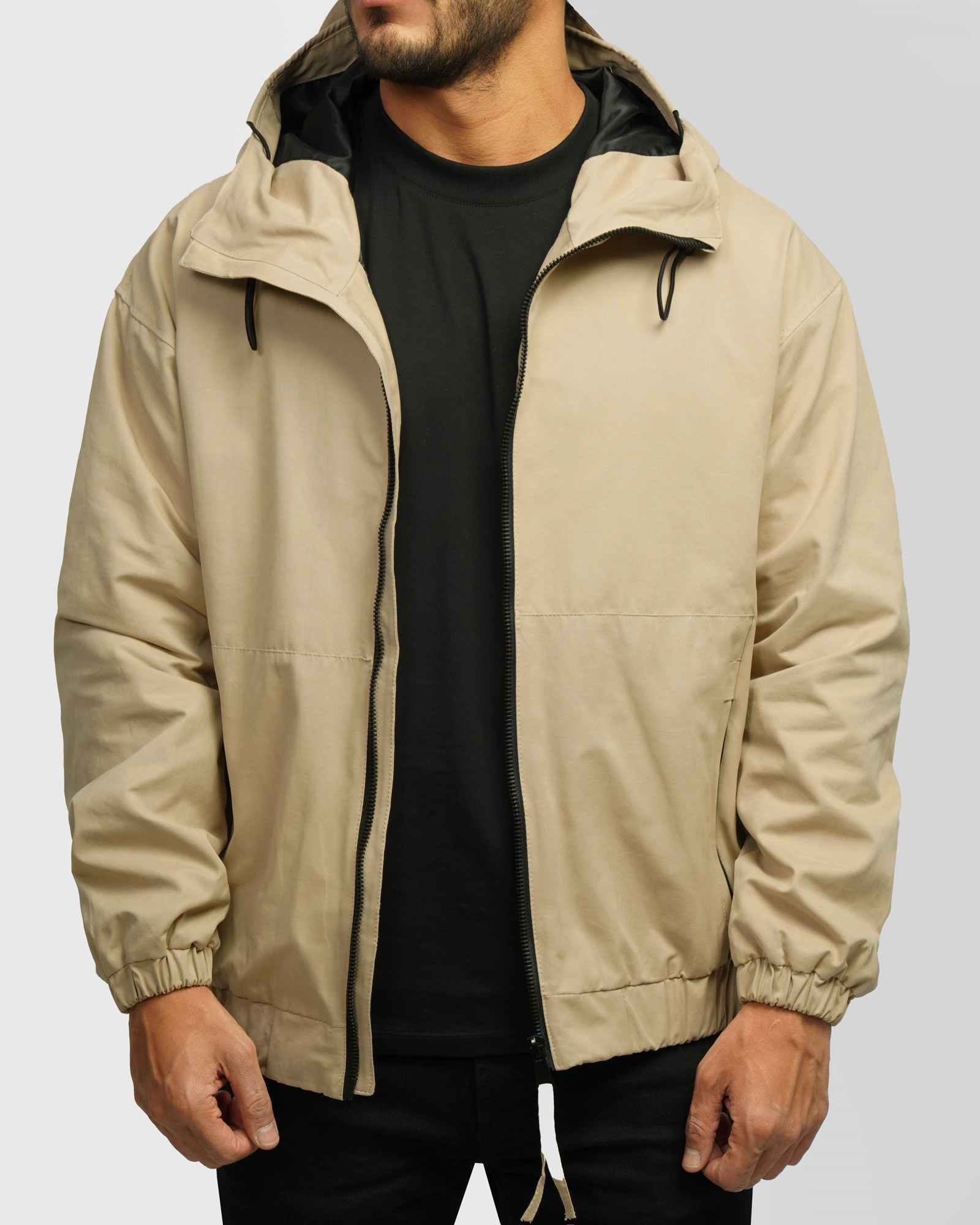 سویشرت کلاه دار مردانه کرم 24349165