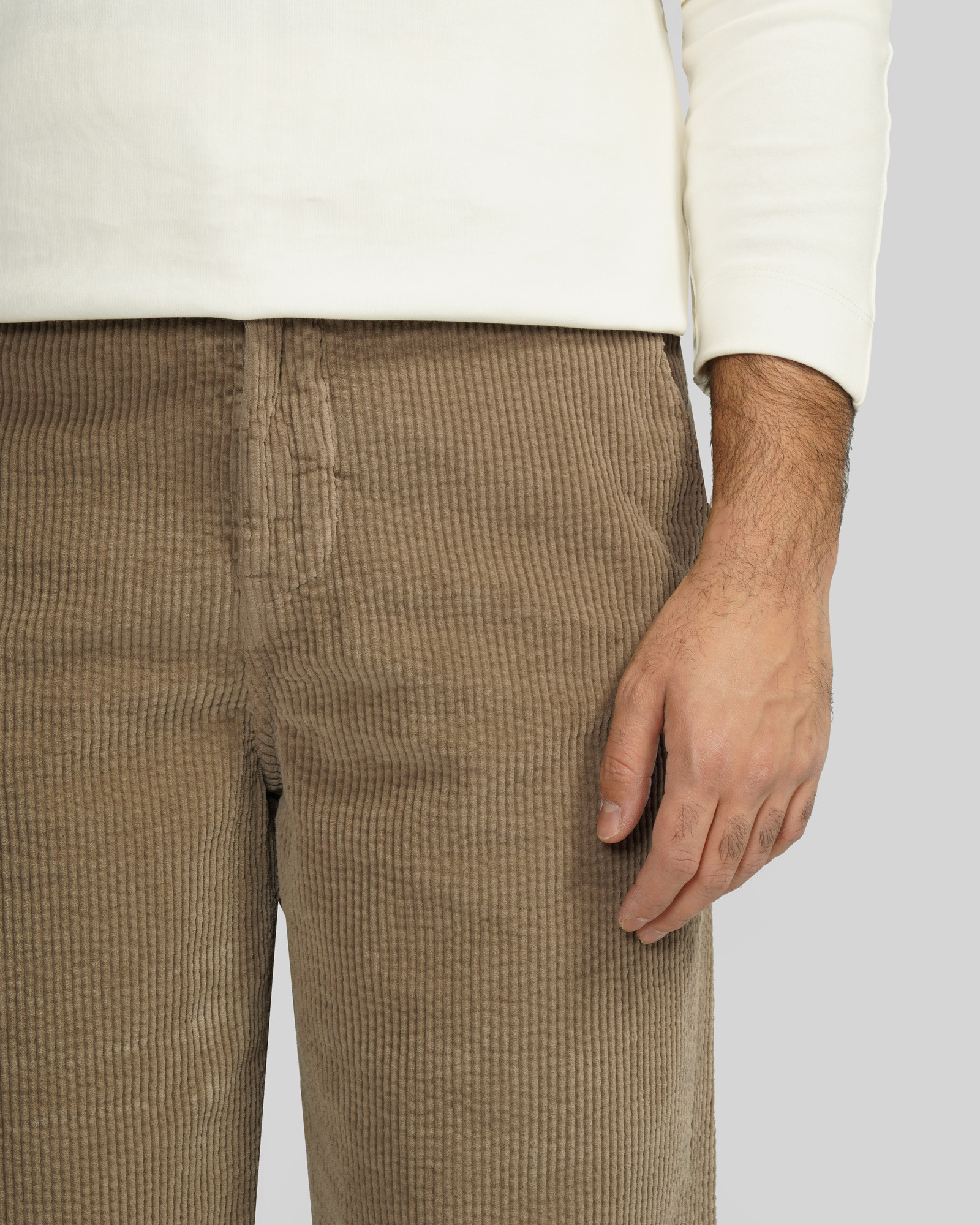 شلوار مخمل کبریتی مردانه قهوه ای روشن 24362126