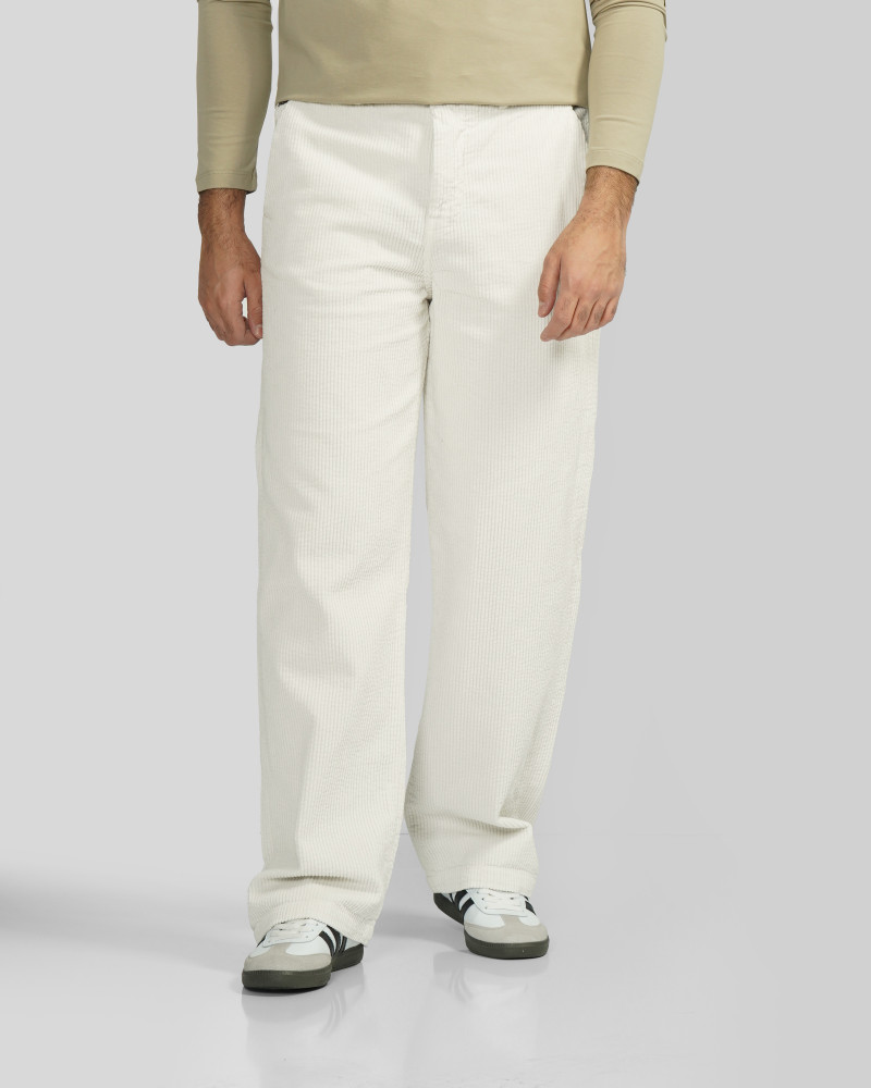 شلوار مخمل کبریتی مردانه سفید 24362126