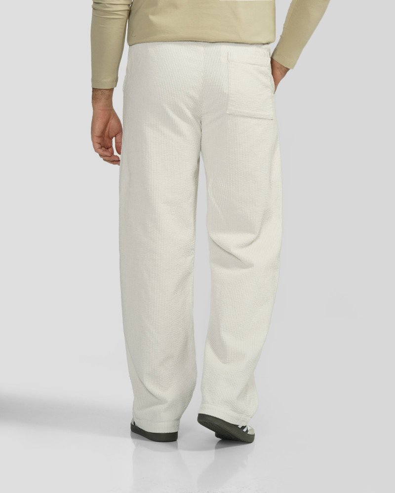 شلوار مخمل کبریتی مردانه سفید 24362126