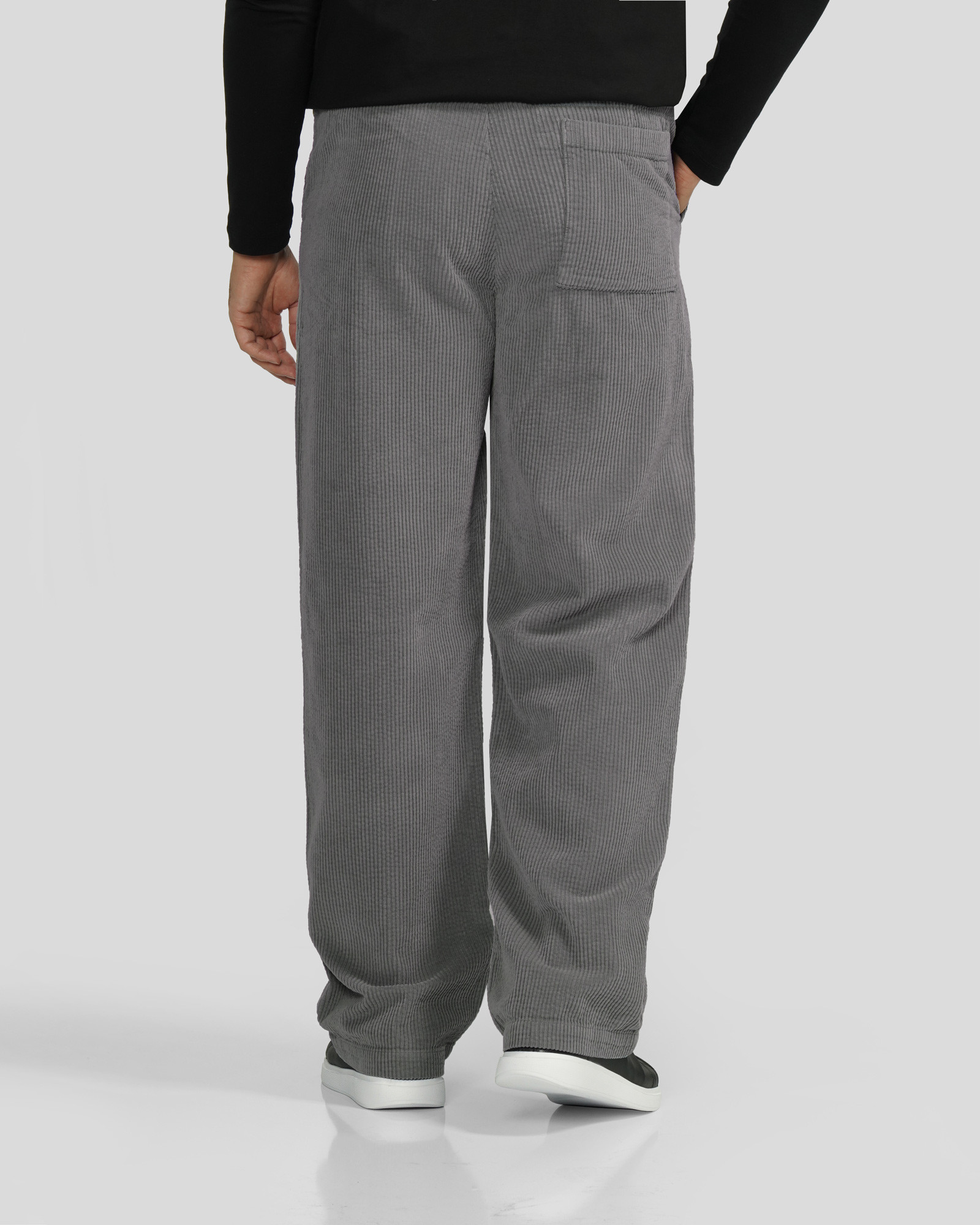 شلوار مخمل کبریتی مردانه خاکستری 24362126