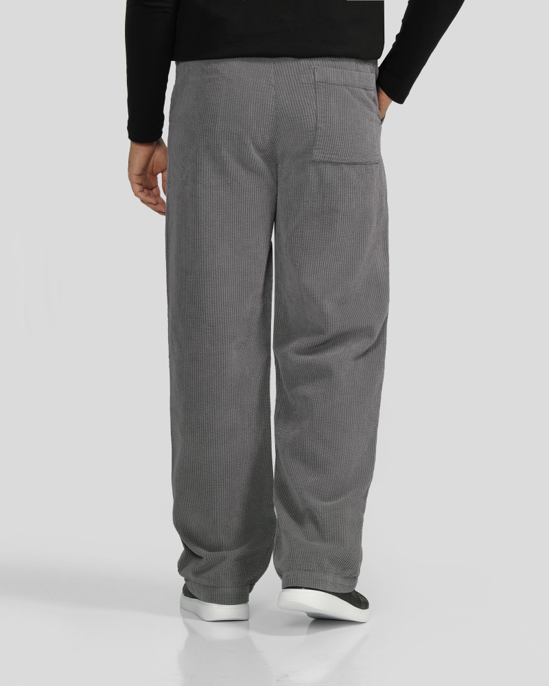 شلوار مخمل کبریتی مردانه خاکستری 24362126