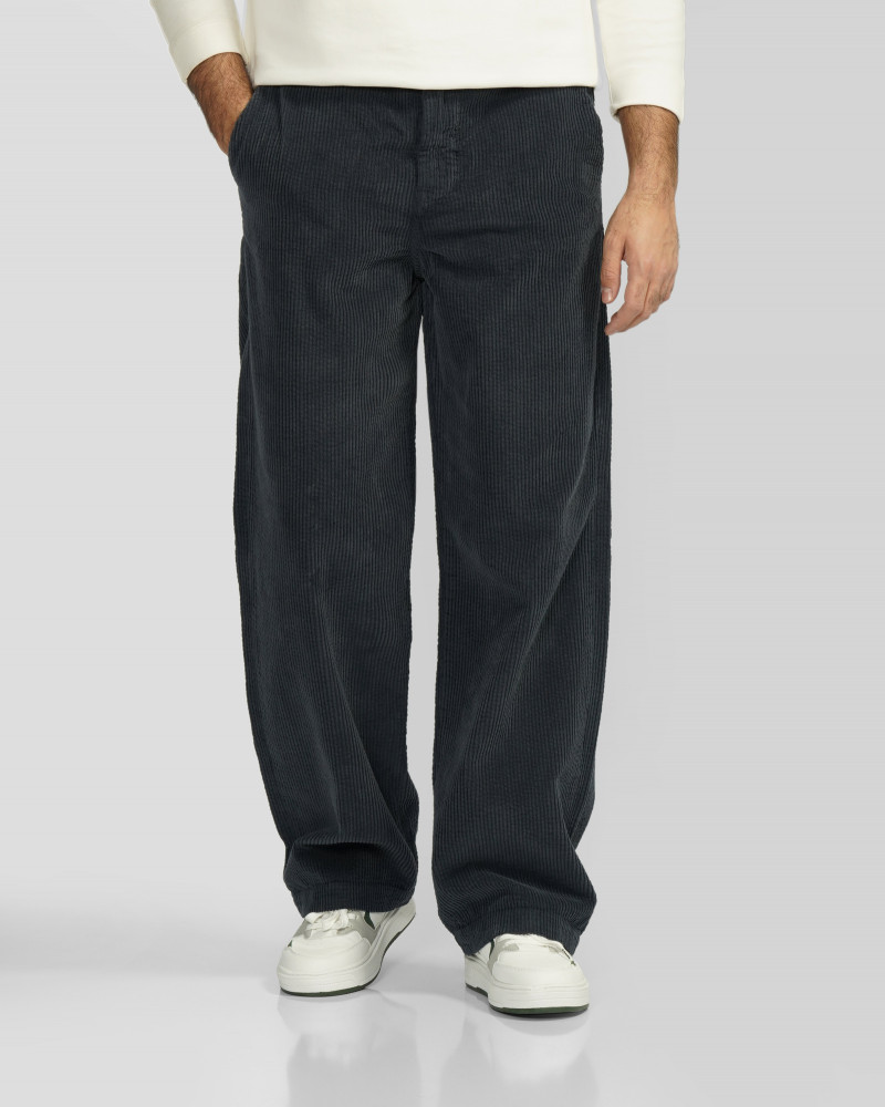 شلوار مخمل کبریتی مردانه سرمه ای 24362126