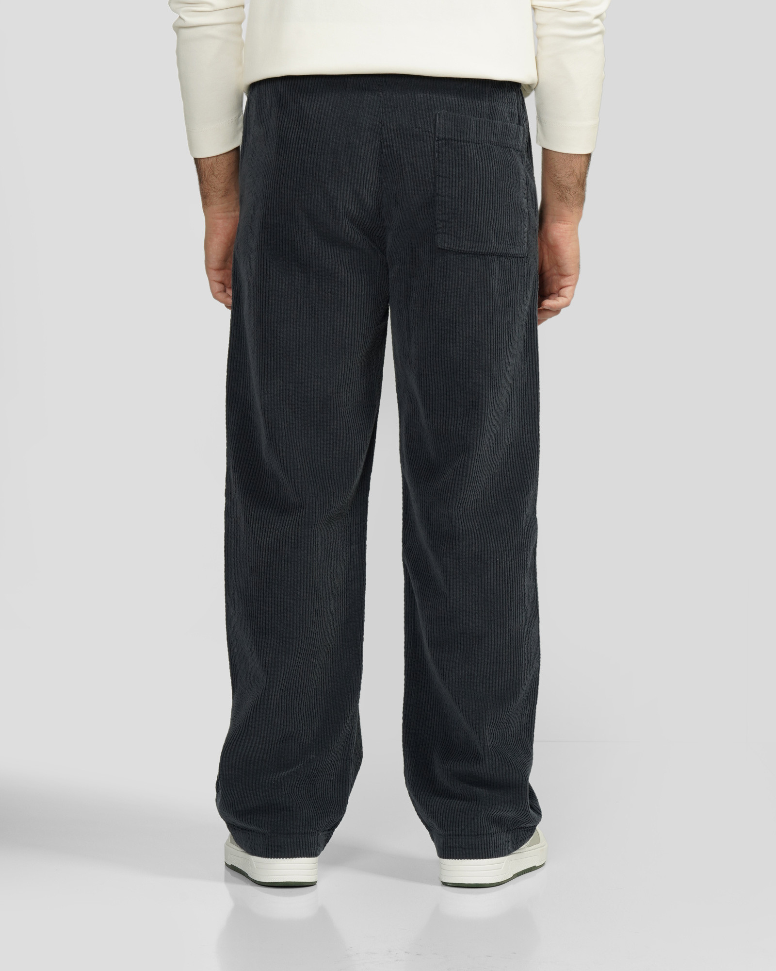 شلوار مخمل کبریتی مردانه سرمه ای 24362126