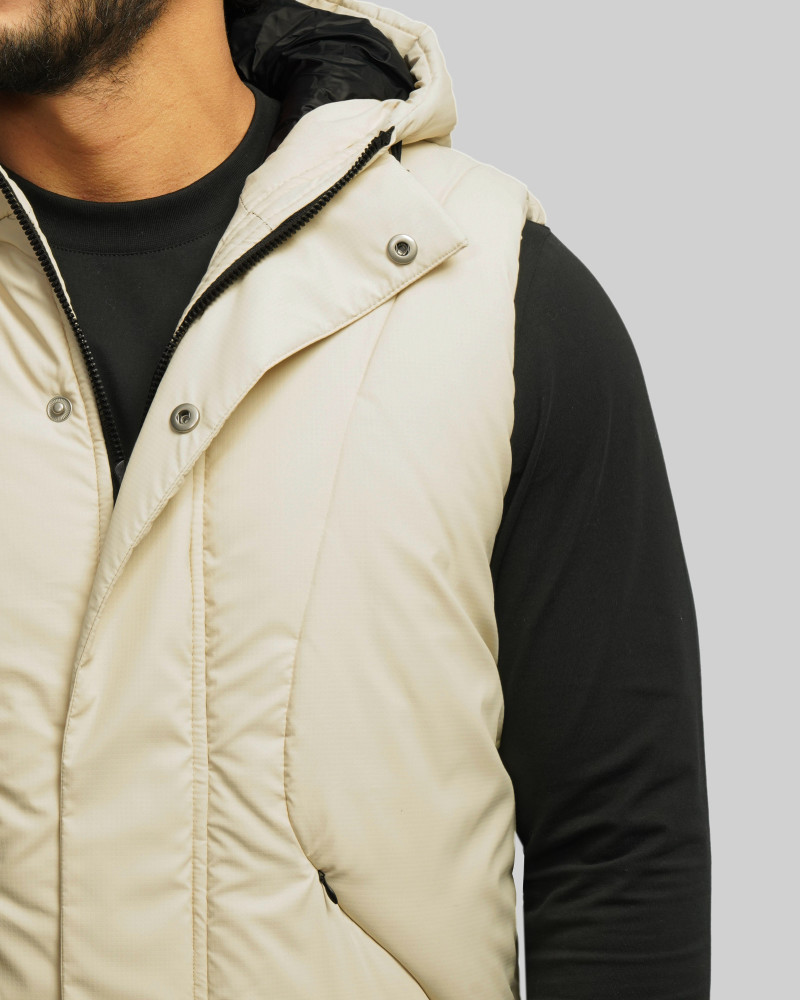 خرید و قیمت پافر مردانه کلاه دار کرم روشن 24353179