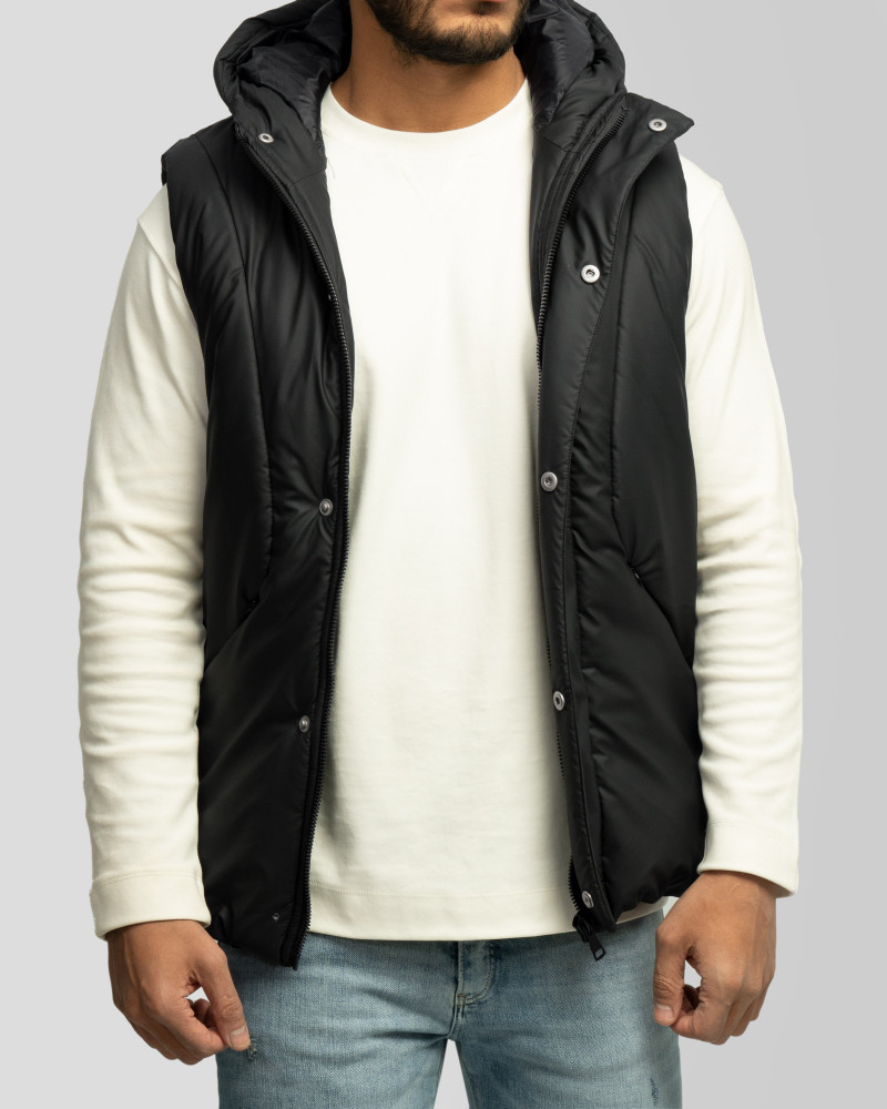 خرید و قیمت پافر مردانه کلاه دار مشکی 24353179