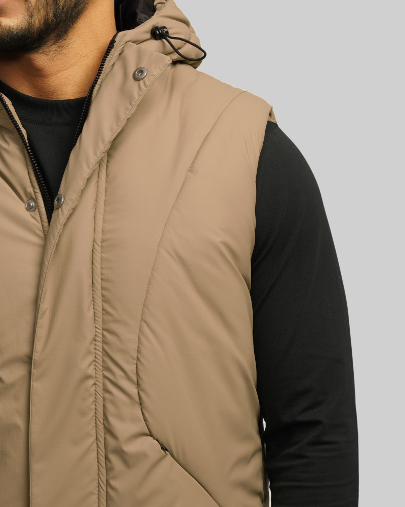 خرید و قیمت پافر مردانه کلاه دار کرم 24353179