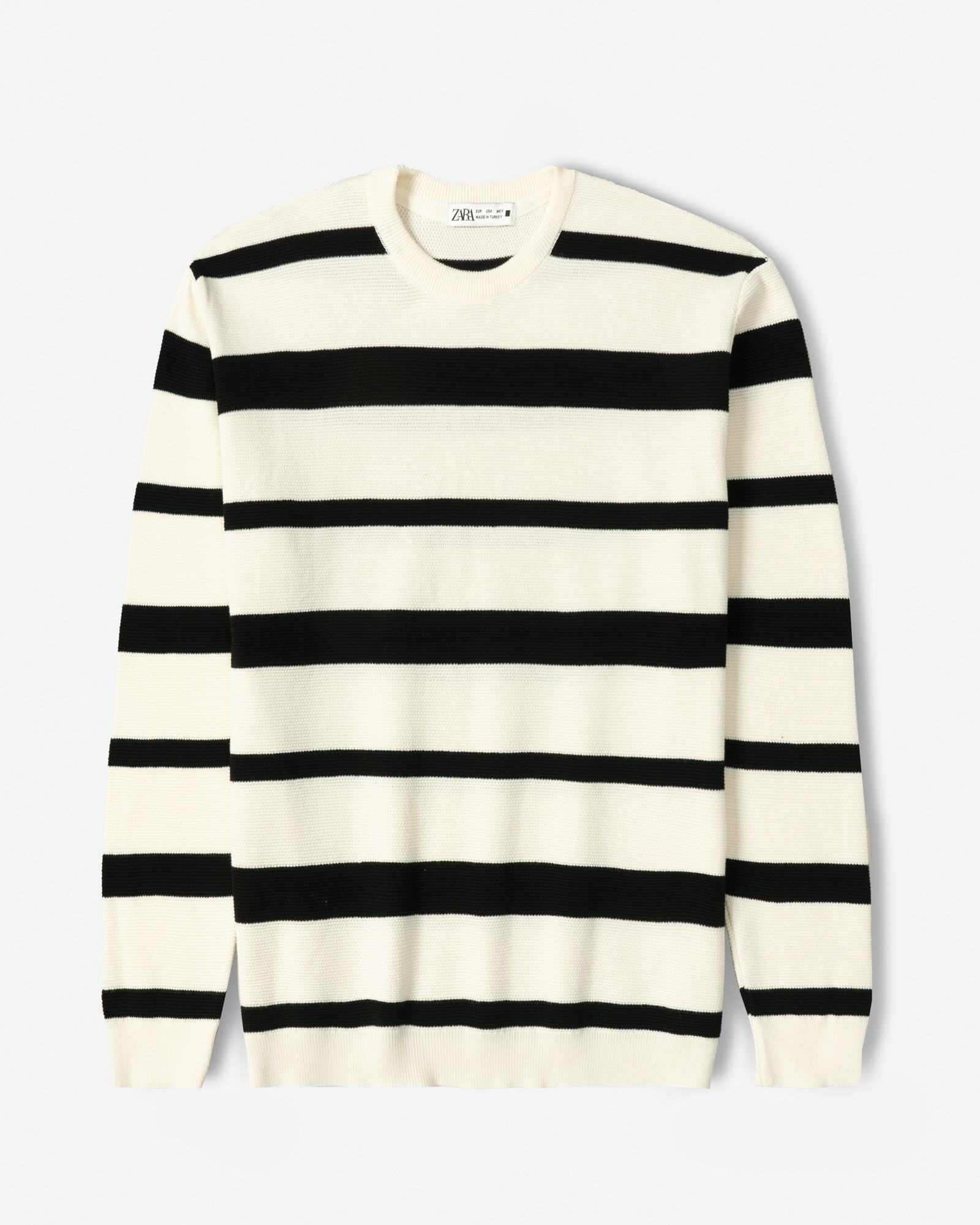 خرید و قیمت پلیور بافت یقه گرد طرح دار مردانه مشکی 24358134