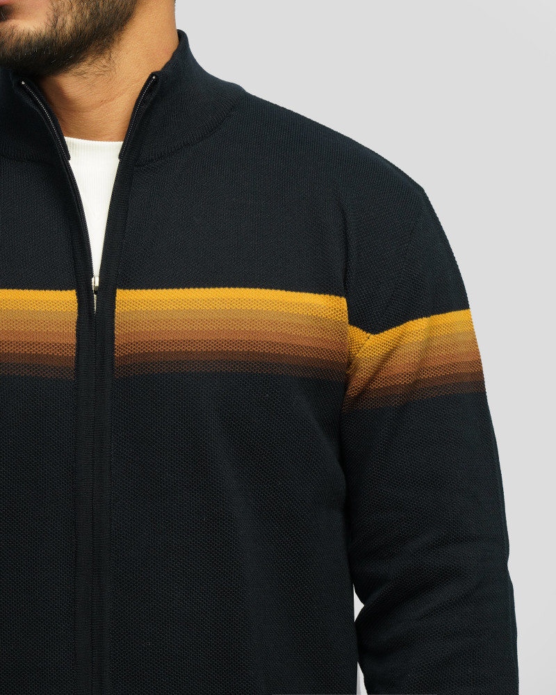 سویشرت بافت مردانه سرمه ای تیره 24376124