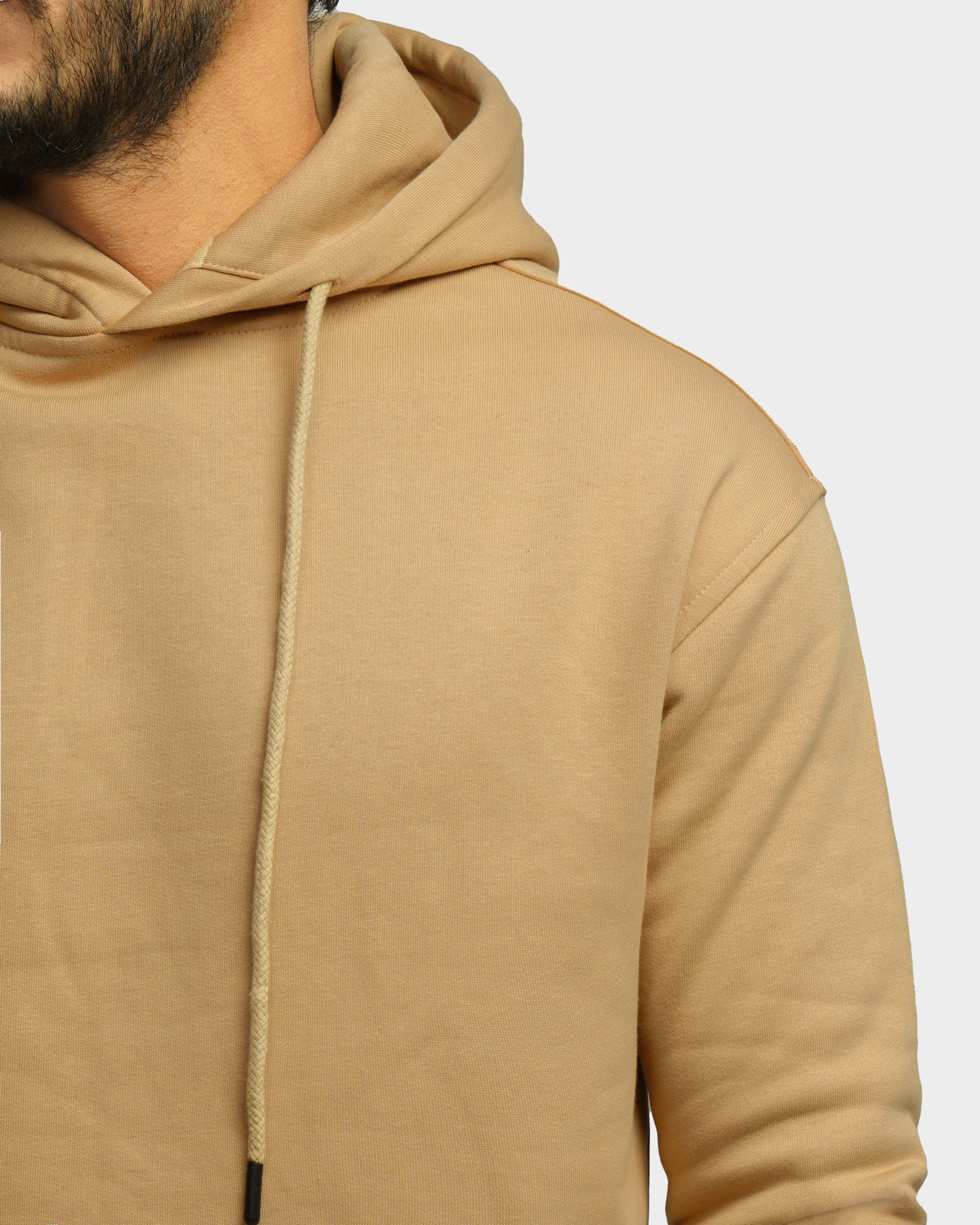 خرید و قیمت هودی کلاه دار ساده مردانه کرم 24371265