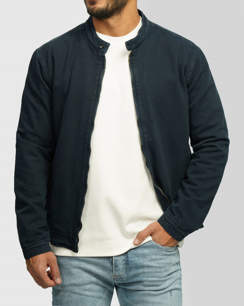 سویشرت کتان مردانه سرمه ای 24313256