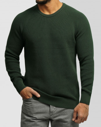 خرید و قیمت پلیور بافت یقه گرد مردانه سبز 24342178