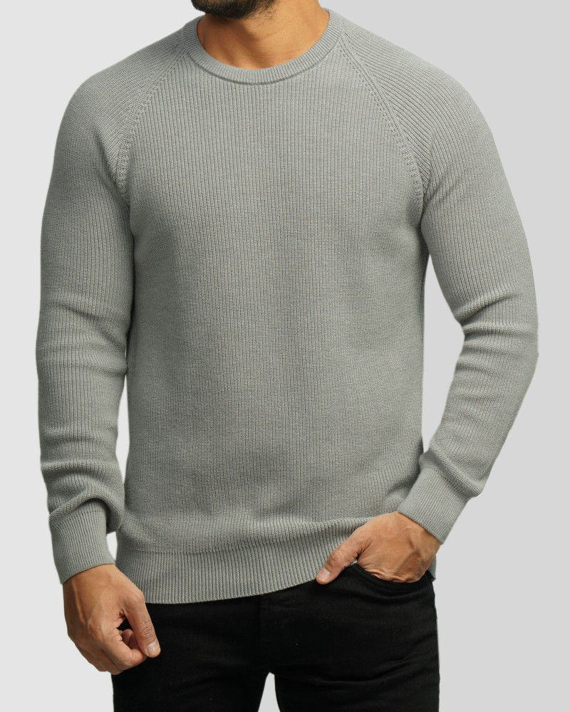 خرید و قیمت پلیور بافت یقه گرد مردانه طوسی 24342178