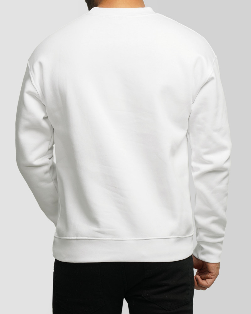 خرید و قیمت پلیور دورس یقه گرد ساده مردانه سفید 24357261