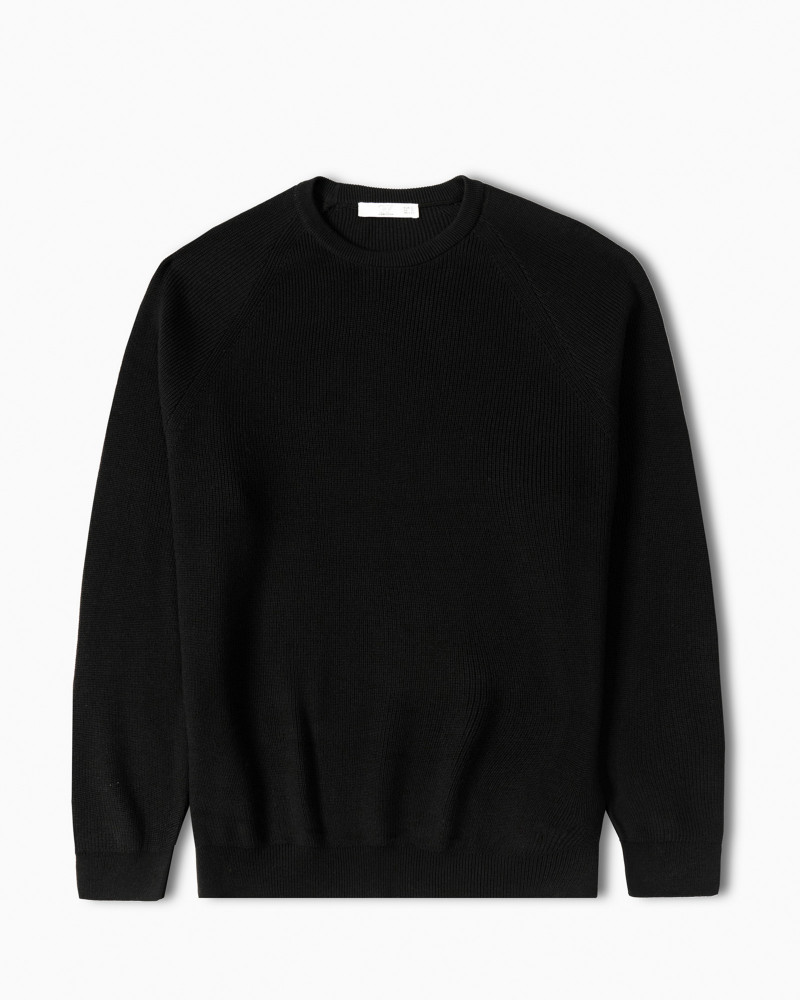 خرید و قیمت پلیور بافت یقه گرد مردانه مشکی 24342178