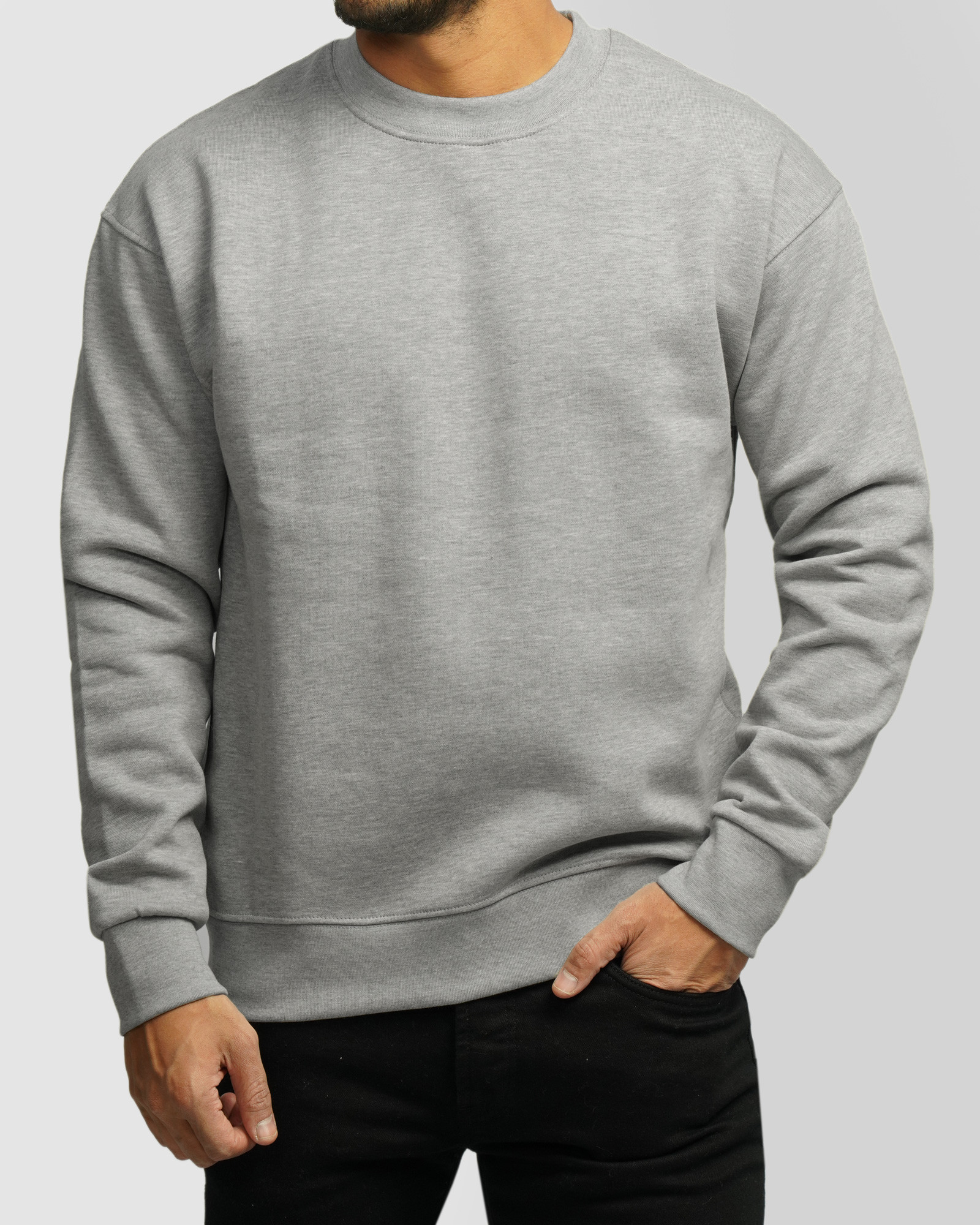 خرید و قیمت پلیور دورس یقه گرد ساده مردانه خاکستری 24357261