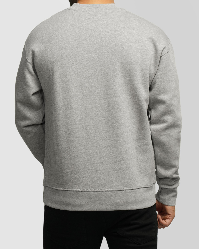 خرید و قیمت پلیور دورس یقه گرد ساده مردانه خاکستری 24357261