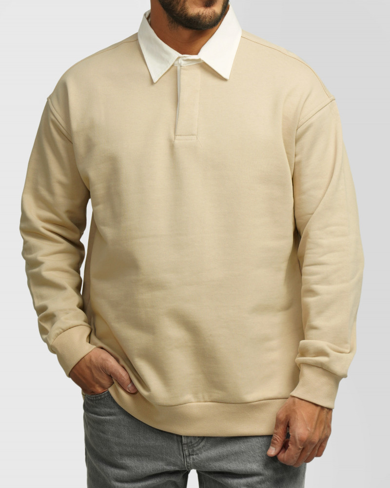 پلیور یقه دار مردانه دورس کرم 24357252