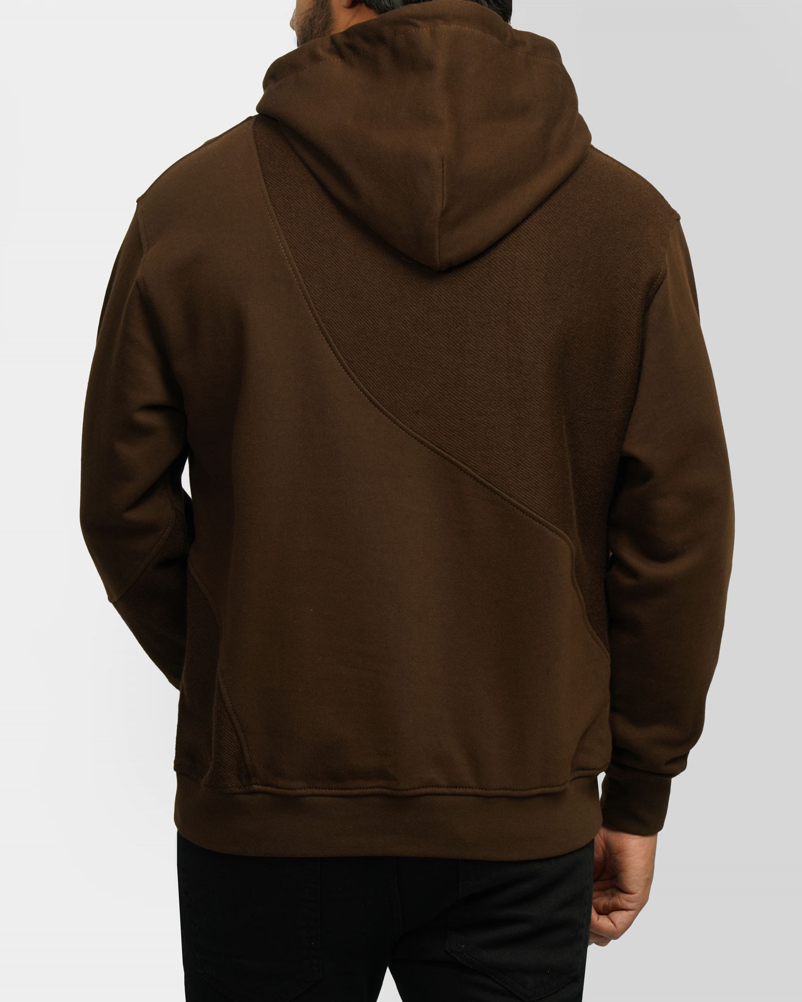 هودی کلاه دار مردانه قهوه ای 24371262