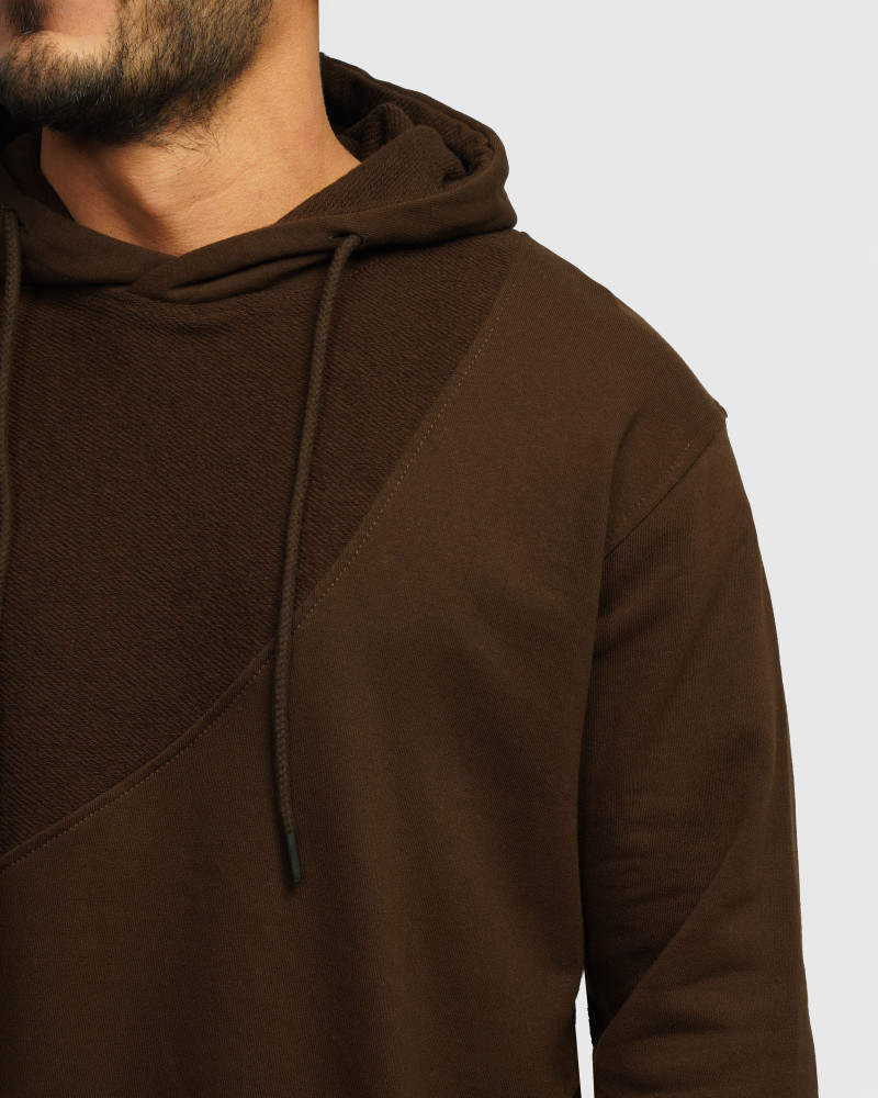 هودی کلاه دار مردانه قهوه ای 24371262