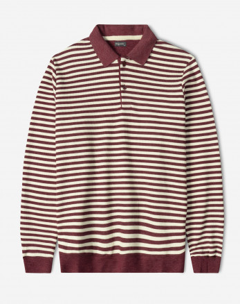 خرید و قیمت پولوشرت آستین بلند مردانه زرشکی 84486117