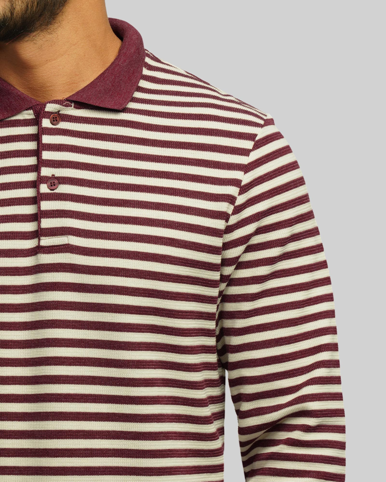 خرید و قیمت پولوشرت آستین بلند مردانه زرشکی 84486117