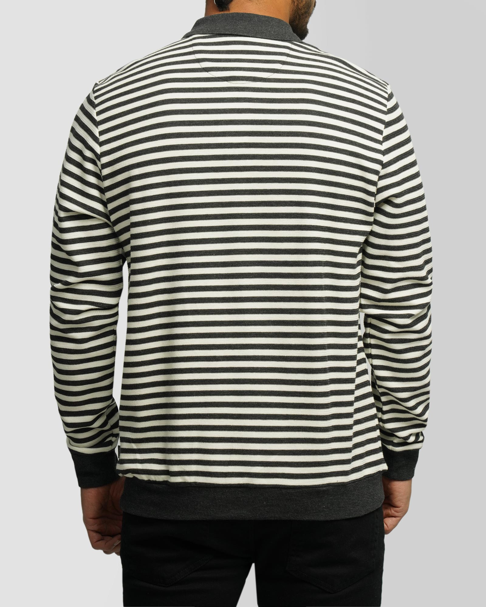 خرید و قیمت پولوشرت آستین بلند مردانه خاکستری 84486117