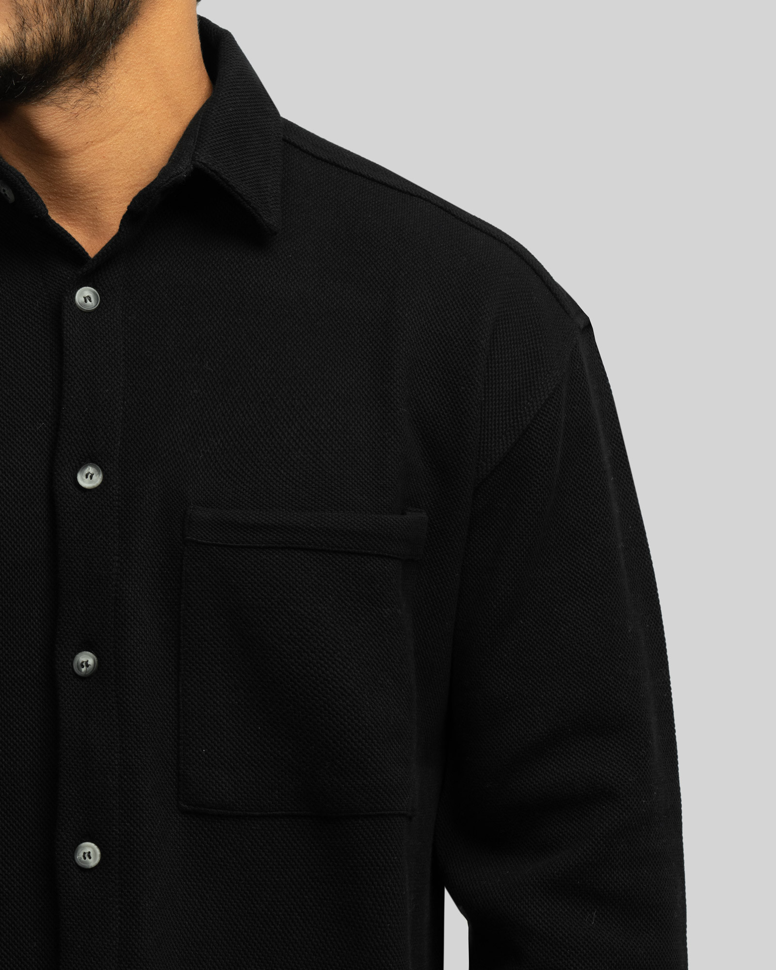 خرید و قیمت پیراهن ضخیم مردانه مشکی 24352304