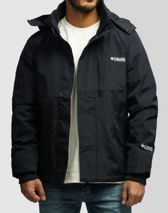 کاپشن مردانه کلاه دار سرمه ای 24316382