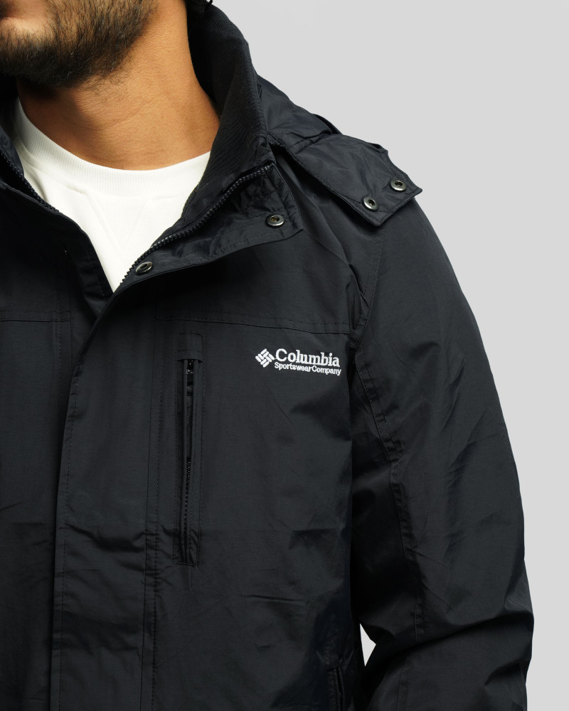 کاپشن مردانه کلاه دار سرمه ای 24316382