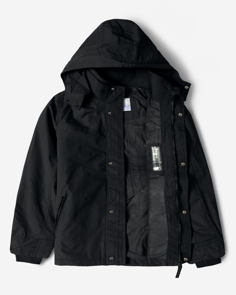 کاپشن مردانه کلاه دار سرمه ای 24316382