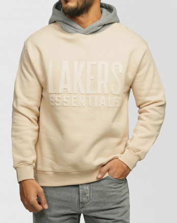 هودی کلاه دار طرح دار مردانه کرم 24371260