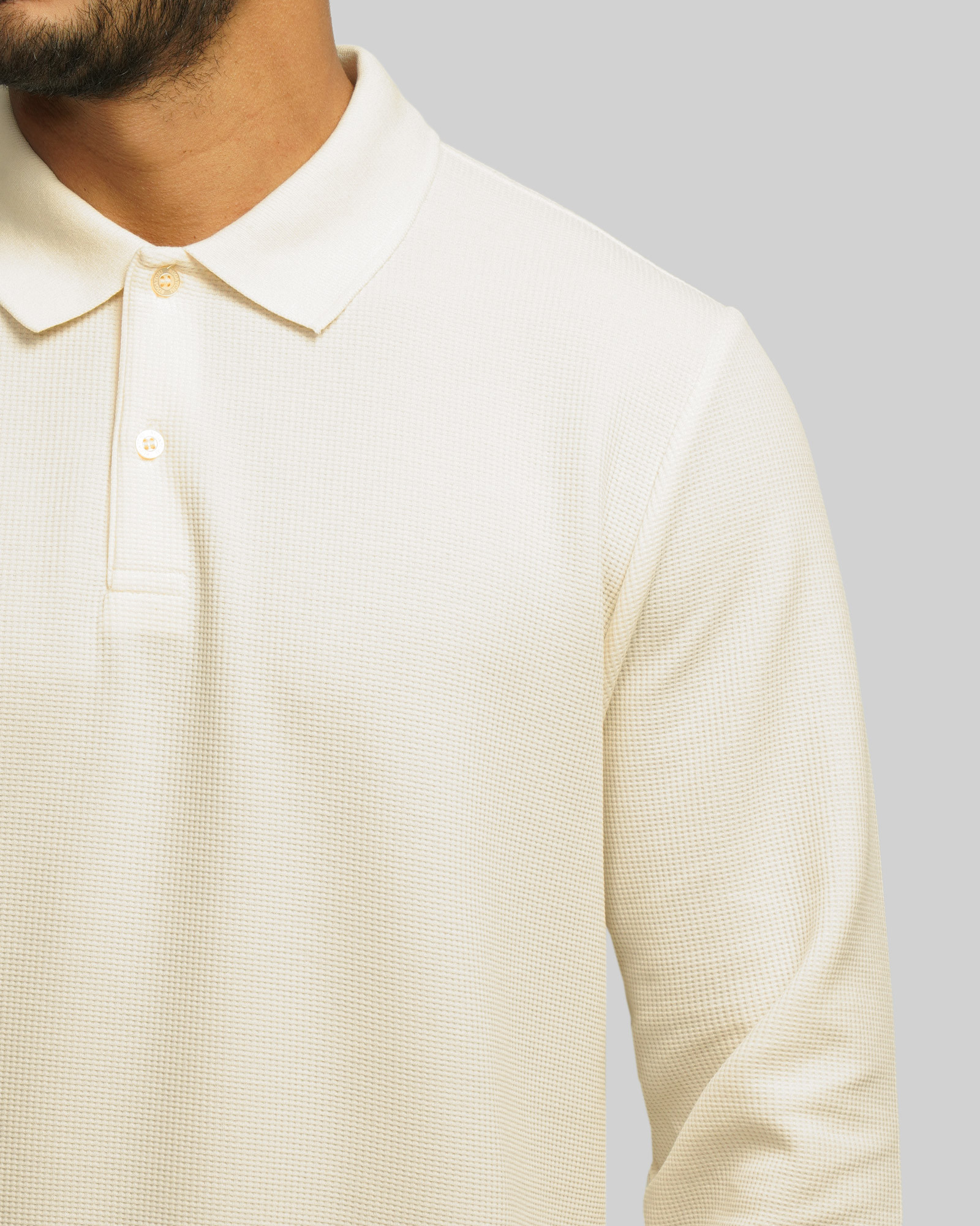 خرید و قیمت پولوشرت آستین بلند مردانه کرم 84486118