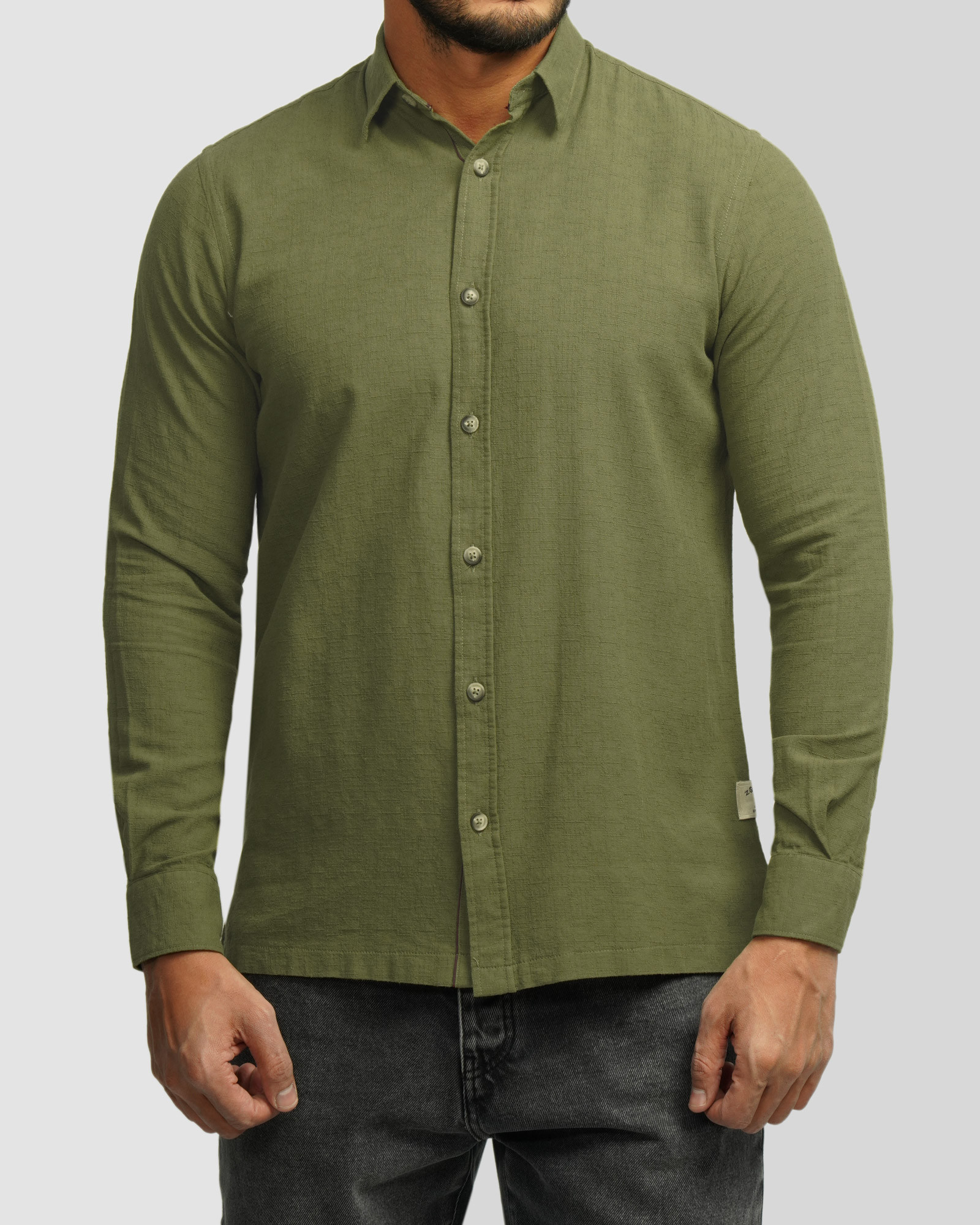 خرید و قیمت پیراهن آستین بلند مردانه سبز 24220518